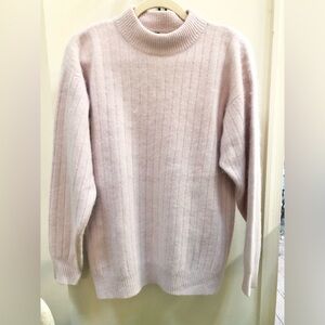 Rafaella Soft Pale Lilac Angora Blend Turtleneck Sweater